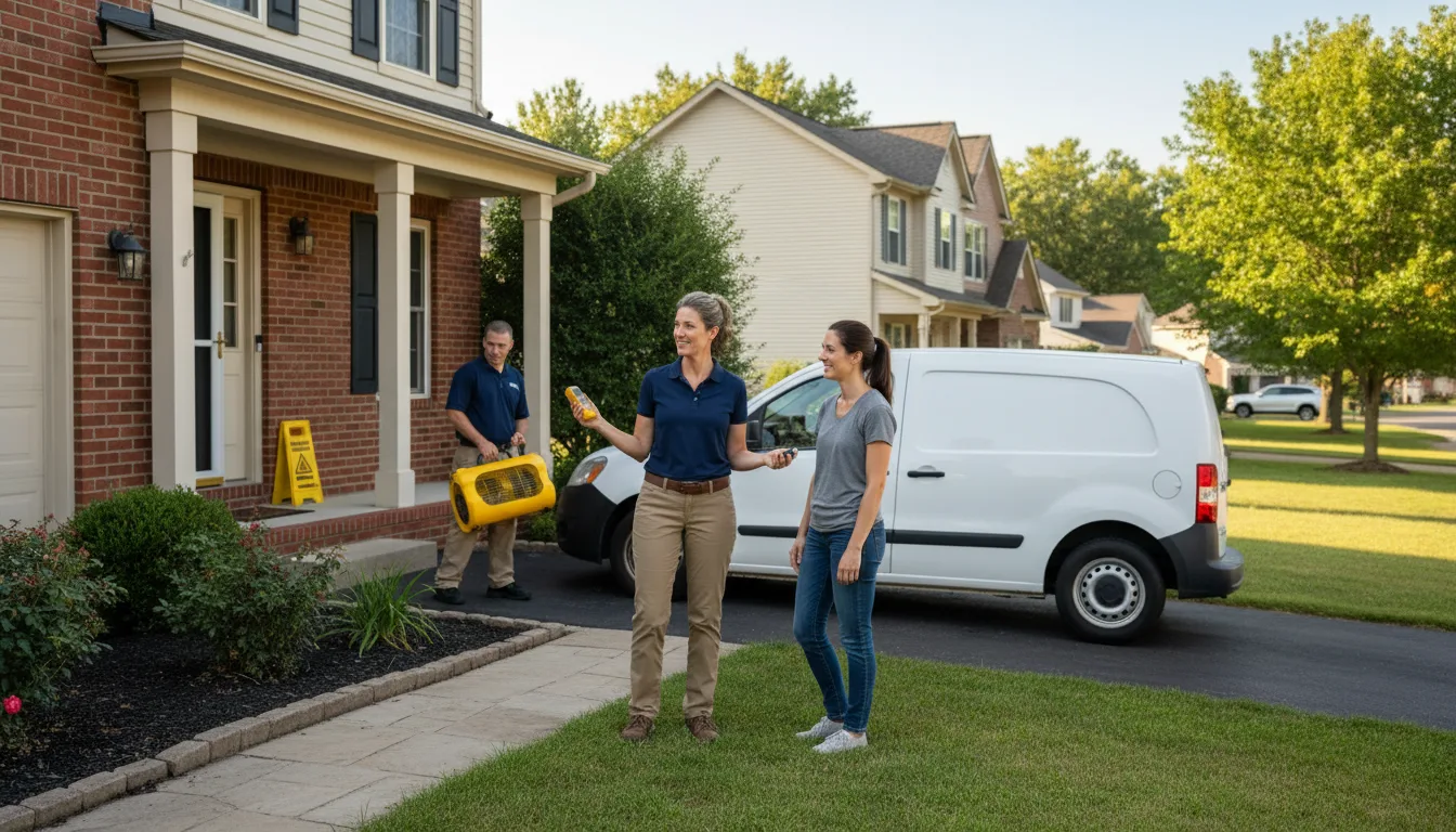 Residential water damage restoration in Valier, IL